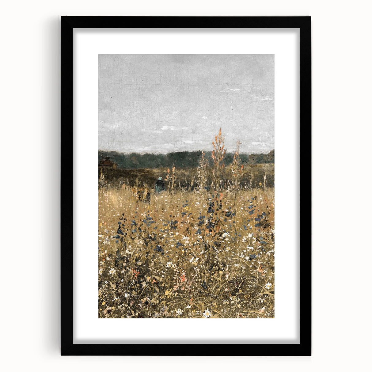 Vintage Wildflower Field Art – Classic Rustic Countryside Print