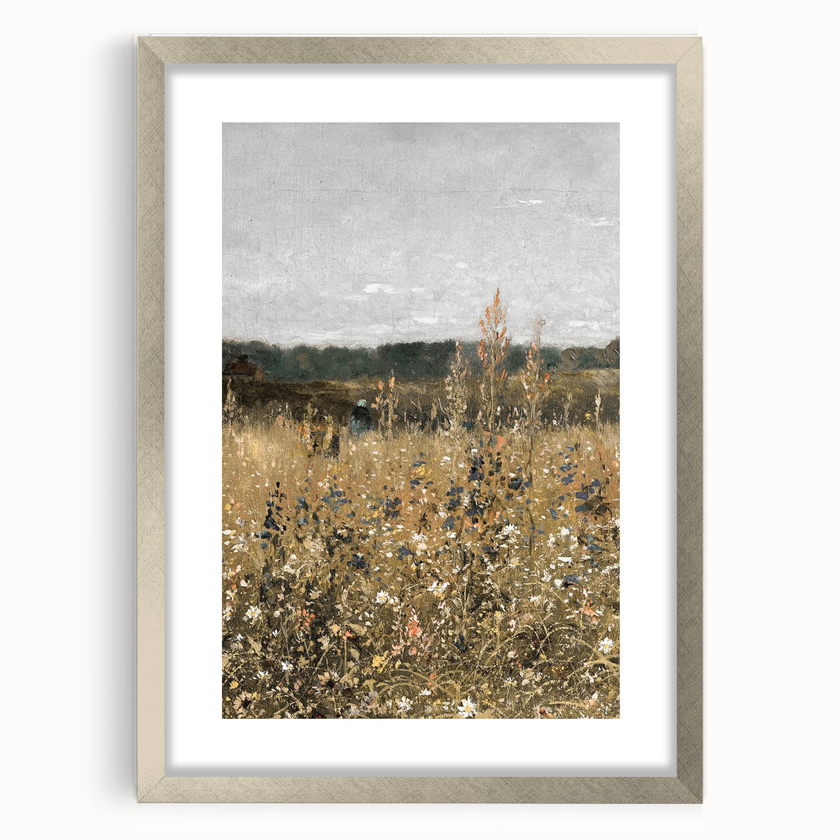 Vintage Wildflower Field Art – Classic Rustic Countryside Print