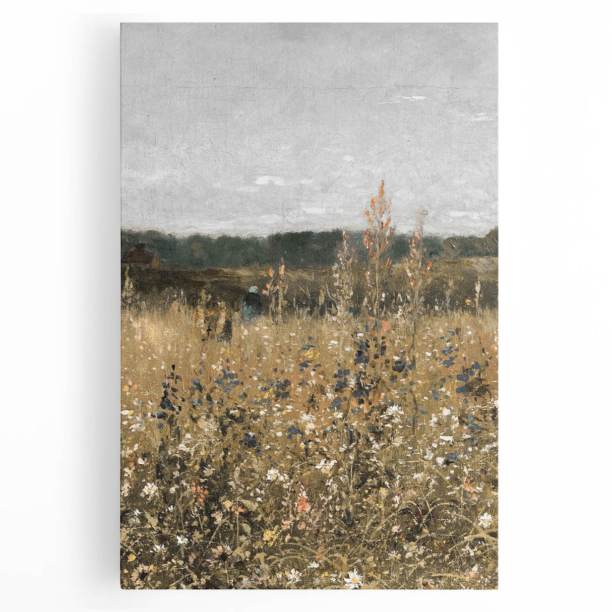 Vintage Wildflower Field Art – Classic Rustic Countryside Print