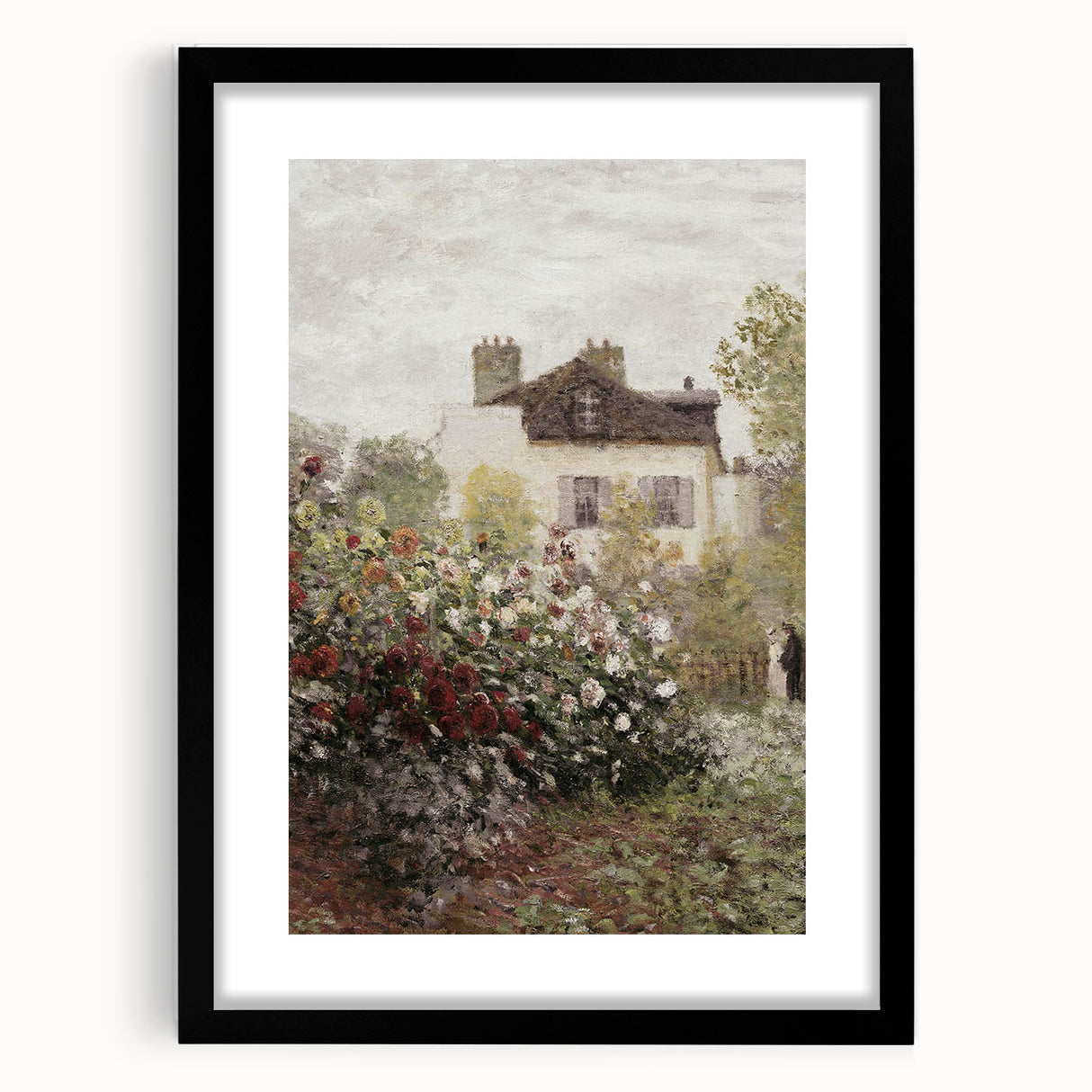 Vintage Garden Cottage Art – Classic Impressionist Floral Print