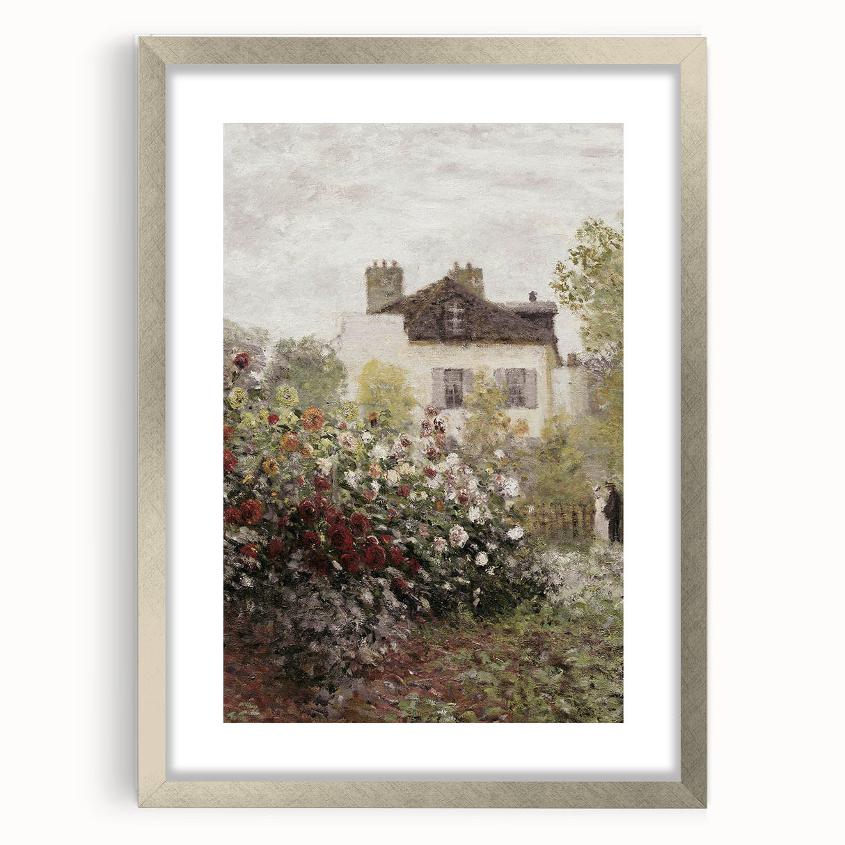 Vintage Garden Cottage Art – Classic Impressionist Floral Print