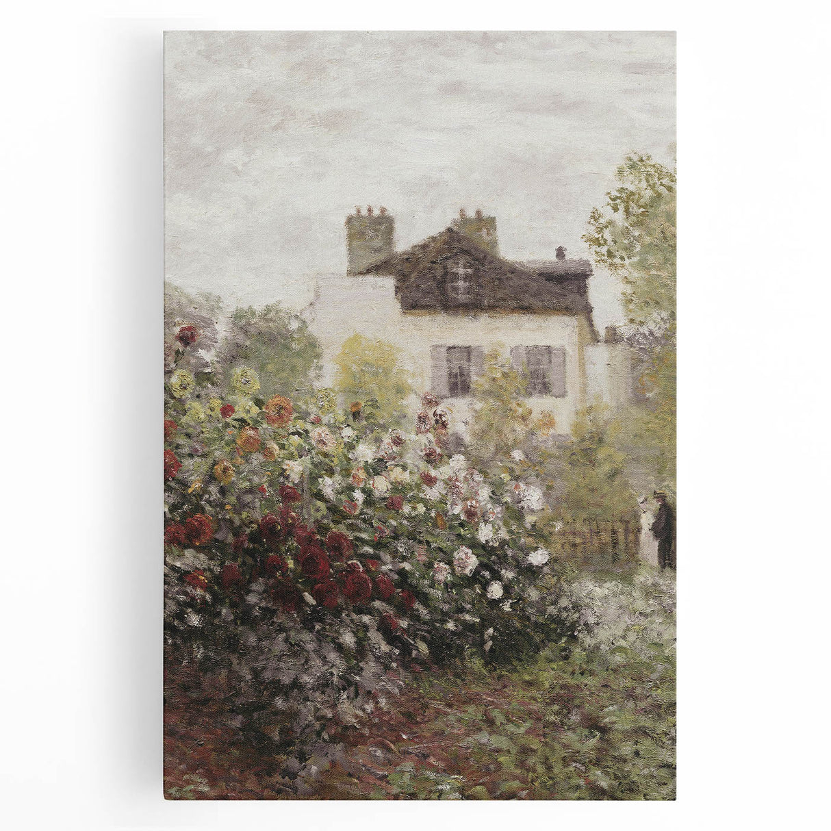 Vintage Garden Cottage Art – Classic Impressionist Floral Print