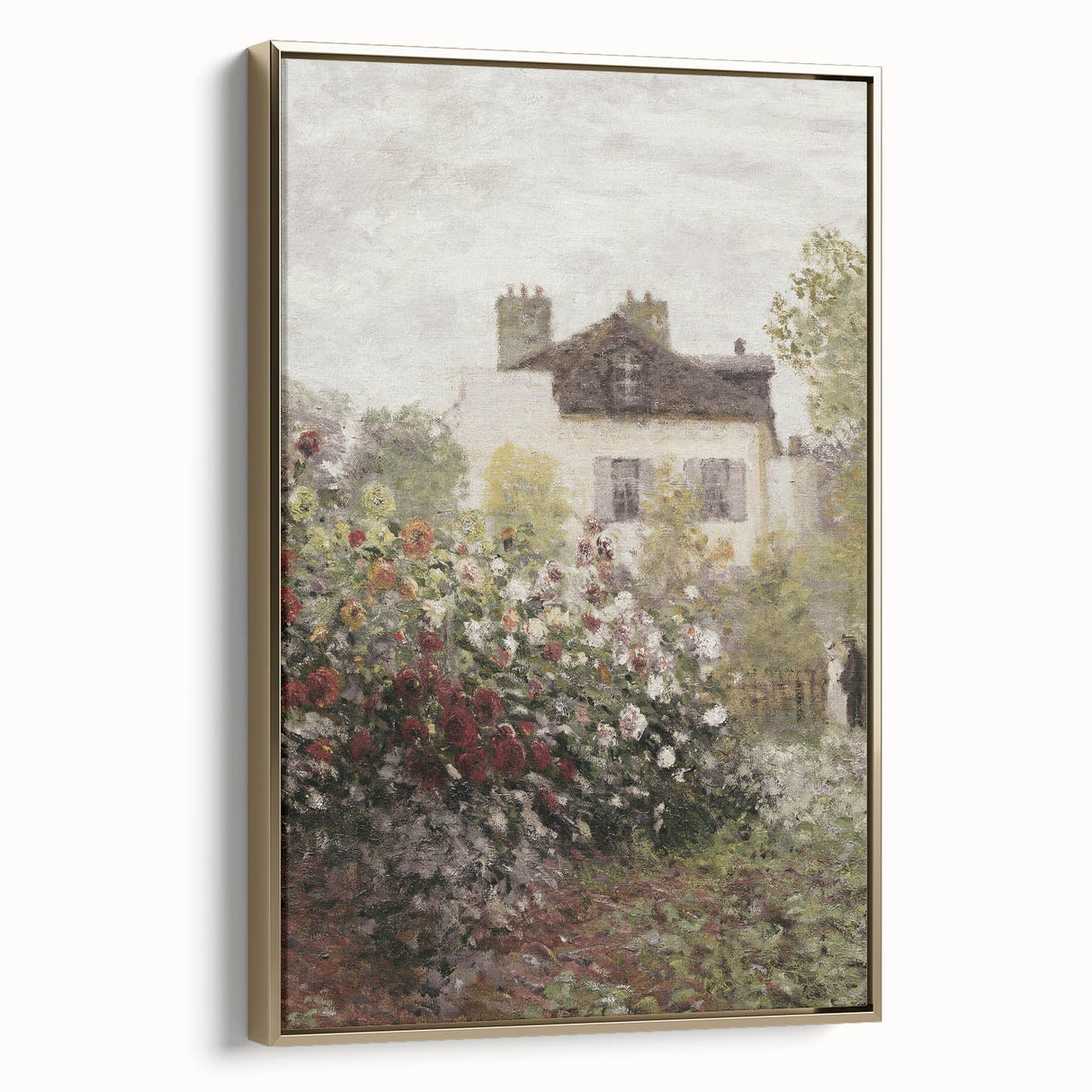 Vintage Garden Cottage Art – Classic Impressionist Floral Print