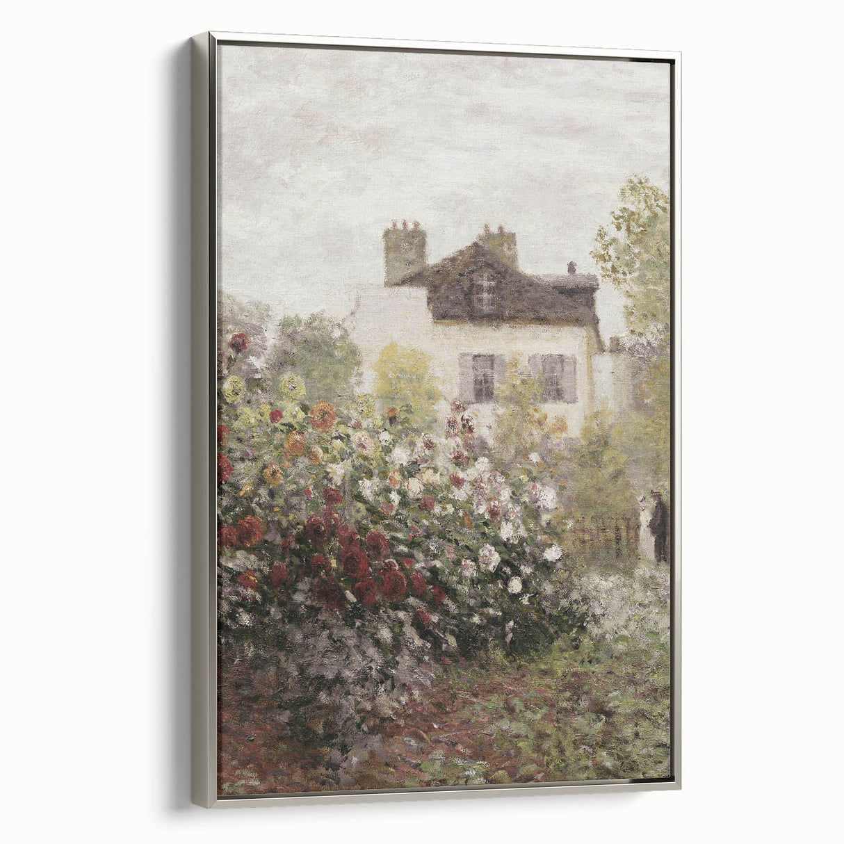 Vintage Garden Cottage Art – Classic Impressionist Floral Print