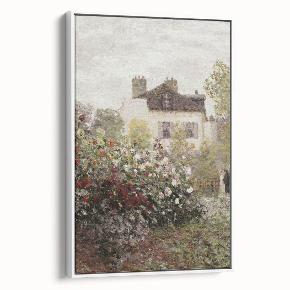 Vintage Garden Cottage Art – Classic Impressionist Floral Print