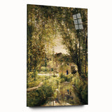 Vintage Forest Cottage Art – Classic Woodland Reflection Print