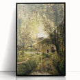 Vintage Forest Cottage Art – Classic Woodland Reflection Print