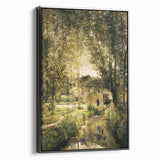 Vintage Forest Cottage Art – Classic Woodland Reflection Print