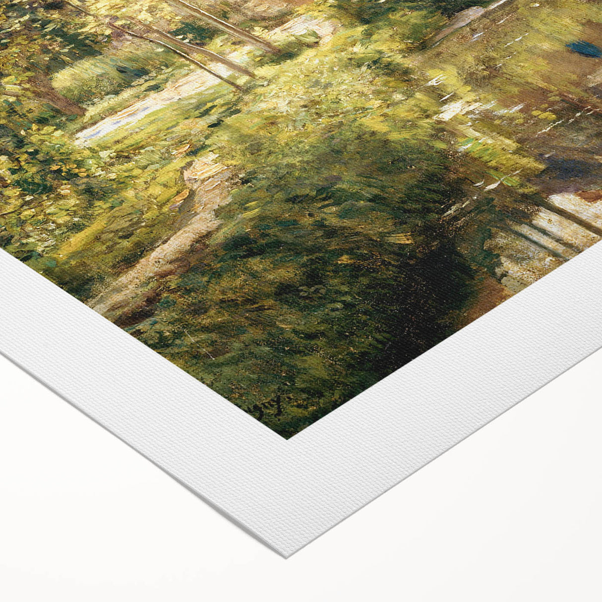 Vintage Forest Cottage Art – Classic Woodland Reflection Print