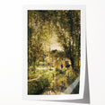 Vintage Forest Cottage Art – Classic Woodland Reflection Print