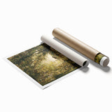 Vintage Forest Cottage Art – Classic Woodland Reflection Print