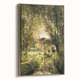 Vintage Forest Cottage Art – Classic Woodland Reflection Print