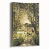 Vintage Forest Cottage Art – Classic Woodland Reflection Print