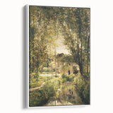 Vintage Forest Cottage Art – Classic Woodland Reflection Print