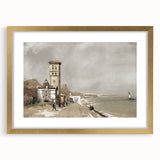 Vintage Landscape Art: Historic Seaside Scenery Print