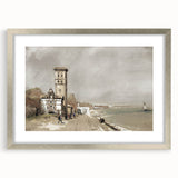 Vintage Landscape Art: Historic Seaside Scenery Print