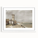 Vintage Landscape Art: Historic Seaside Scenery Print