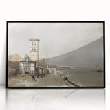 Vintage Landscape Art: Historic Seaside Scenery Print