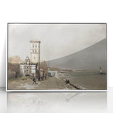 Vintage Landscape Art: Historic Seaside Scenery Print