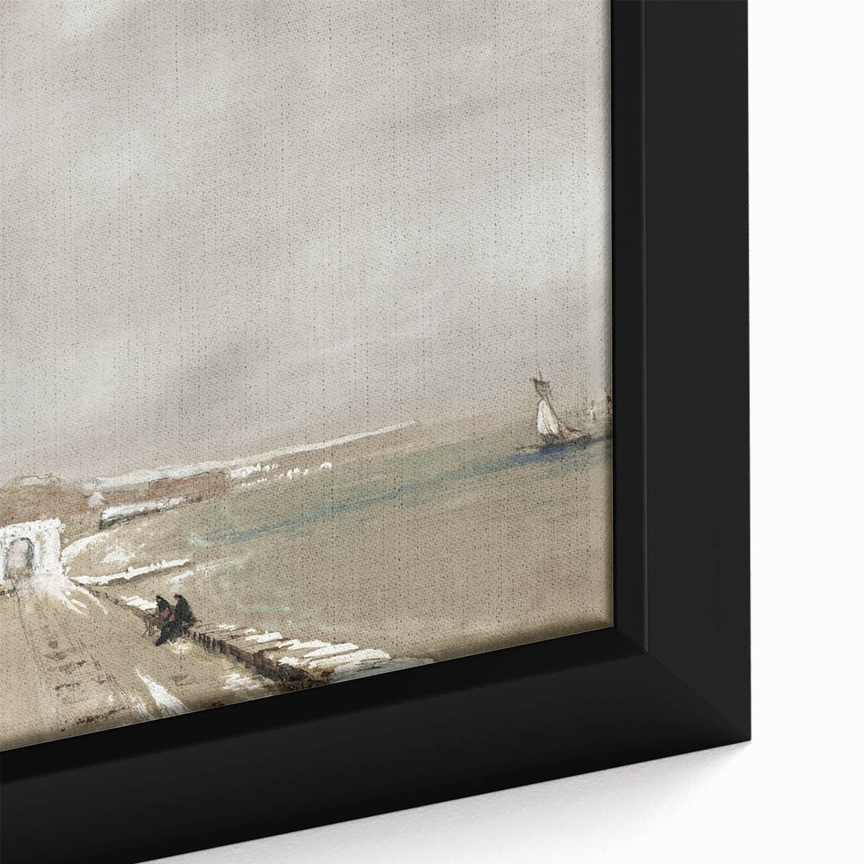 Vintage Landscape Art: Historic Seaside Scenery Print