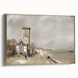 Vintage Landscape Art: Historic Seaside Scenery Print