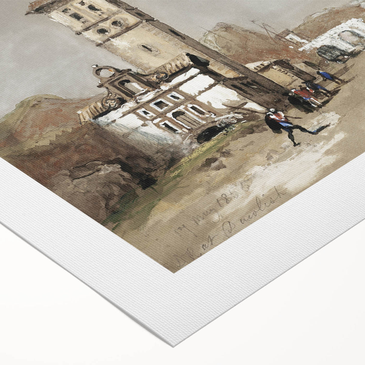 Vintage Landscape Art: Historic Seaside Scenery Print
