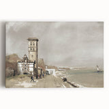 Vintage Landscape Art: Historic Seaside Scenery Print