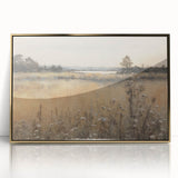 Vintage Landscape Art – Tranquil Meadow with Wildflowers – Antique Nature Wall Art