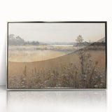 Vintage Landscape Art – Tranquil Meadow with Wildflowers – Antique Nature Wall Art