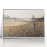 Vintage Landscape Art – Tranquil Meadow with Wildflowers – Antique Nature Wall Art
