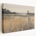 Vintage Landscape Art – Tranquil Meadow with Wildflowers – Antique Nature Wall Art