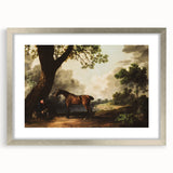 Vintage Landscape Art: Historic Horse and Countryside Print