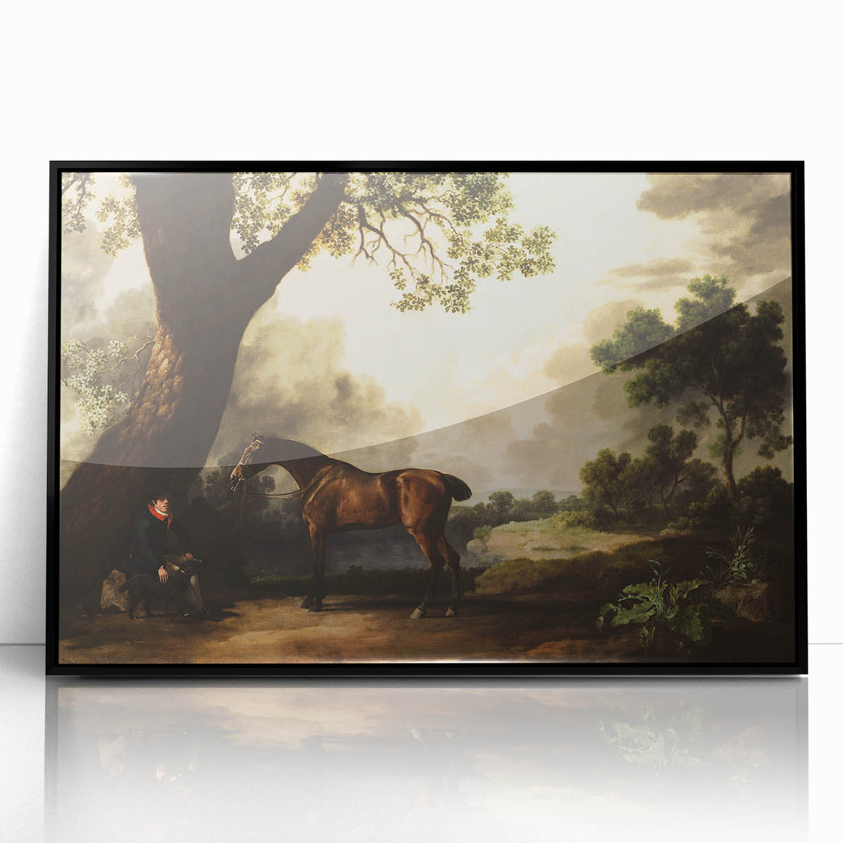 Vintage Landscape Art: Historic Horse and Countryside Print