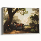 Vintage Landscape Art: Historic Horse and Countryside Print