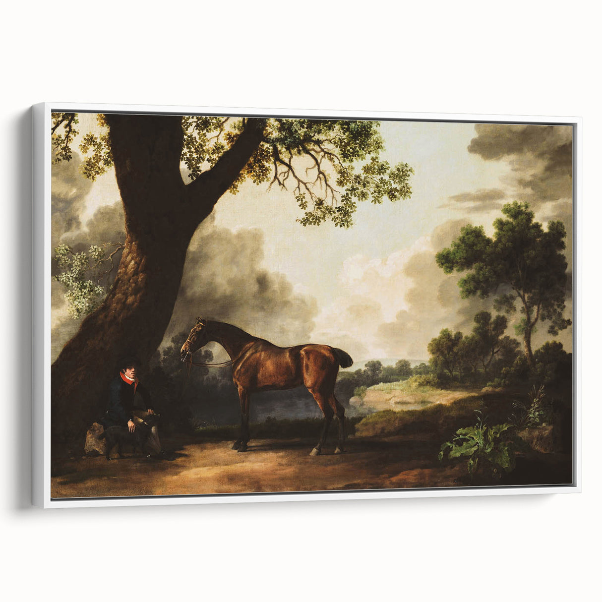 Vintage Landscape Art: Historic Horse and Countryside Print