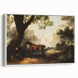 Vintage Landscape Art: Historic Horse and Countryside Print
