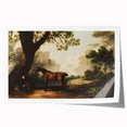 Vintage Landscape Art: Historic Horse and Countryside Print