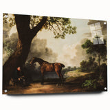 Vintage Landscape Art: Historic Horse and Countryside Print