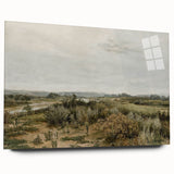 Vintage Landscape Art: Serene Countryside River Print