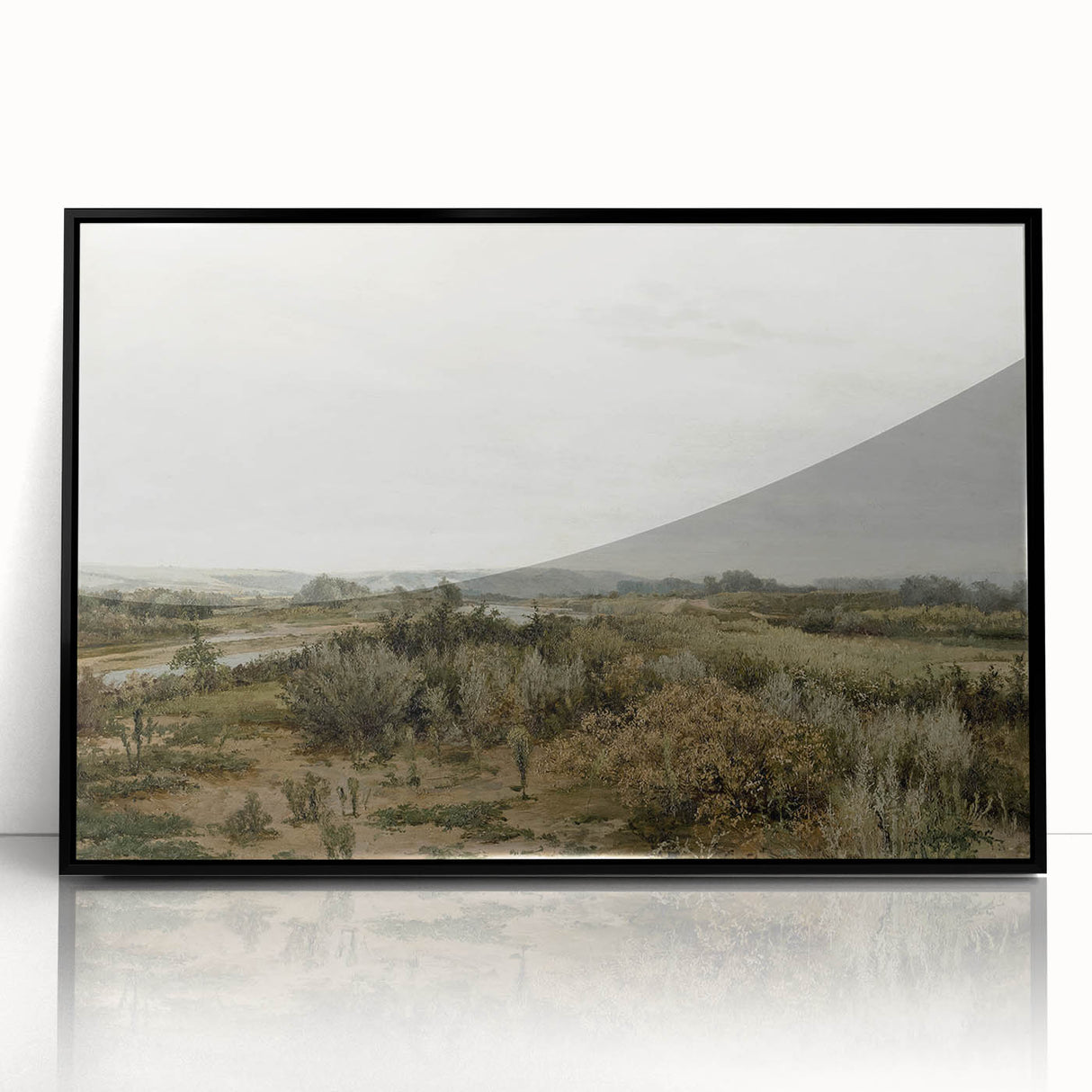 Vintage Landscape Art: Serene Countryside River Print