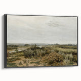 Vintage Landscape Art: Serene Countryside River Print