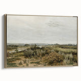 Vintage Landscape Art: Serene Countryside River Print