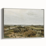 Vintage Landscape Art: Serene Countryside River Print