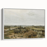 Vintage Landscape Art: Serene Countryside River Print