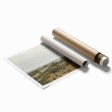 Vintage Landscape Art: Serene Countryside River Print