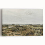 Vintage Landscape Art: Serene Countryside River Print