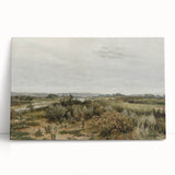Vintage Landscape Art: Serene Countryside River Print
