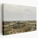 Vintage Landscape Art: Serene Countryside River Print