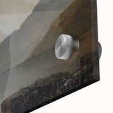 Vintage Landscape Art: Majestic Mountain and Lake Print