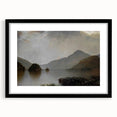 Vintage Landscape Art: Majestic Mountain and Lake Print